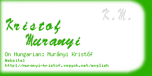 kristof muranyi business card